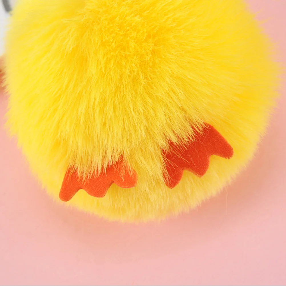 2 uds Adorable llavero amarillo de peluche llaveros creativos bolsa adorno colgante (amarillo) colgante de llavero