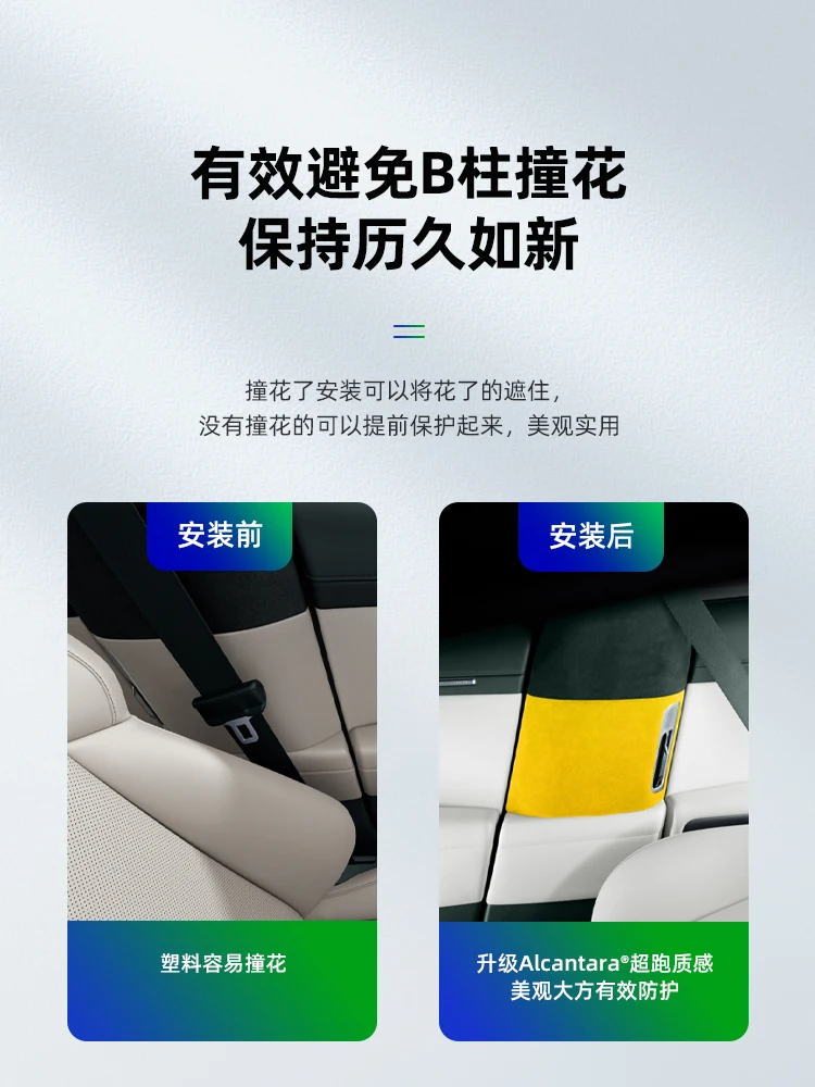 For Xiaomi YU7 Alcantara B-pillar Collision Protection Sticker