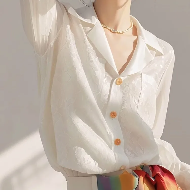 Biała długa sukienka na wiosnę i jesień, nowa, unikalna, piękna, modna, elegancka sukienka damska, do pracy, elegancka, z włókna poliestrowego.