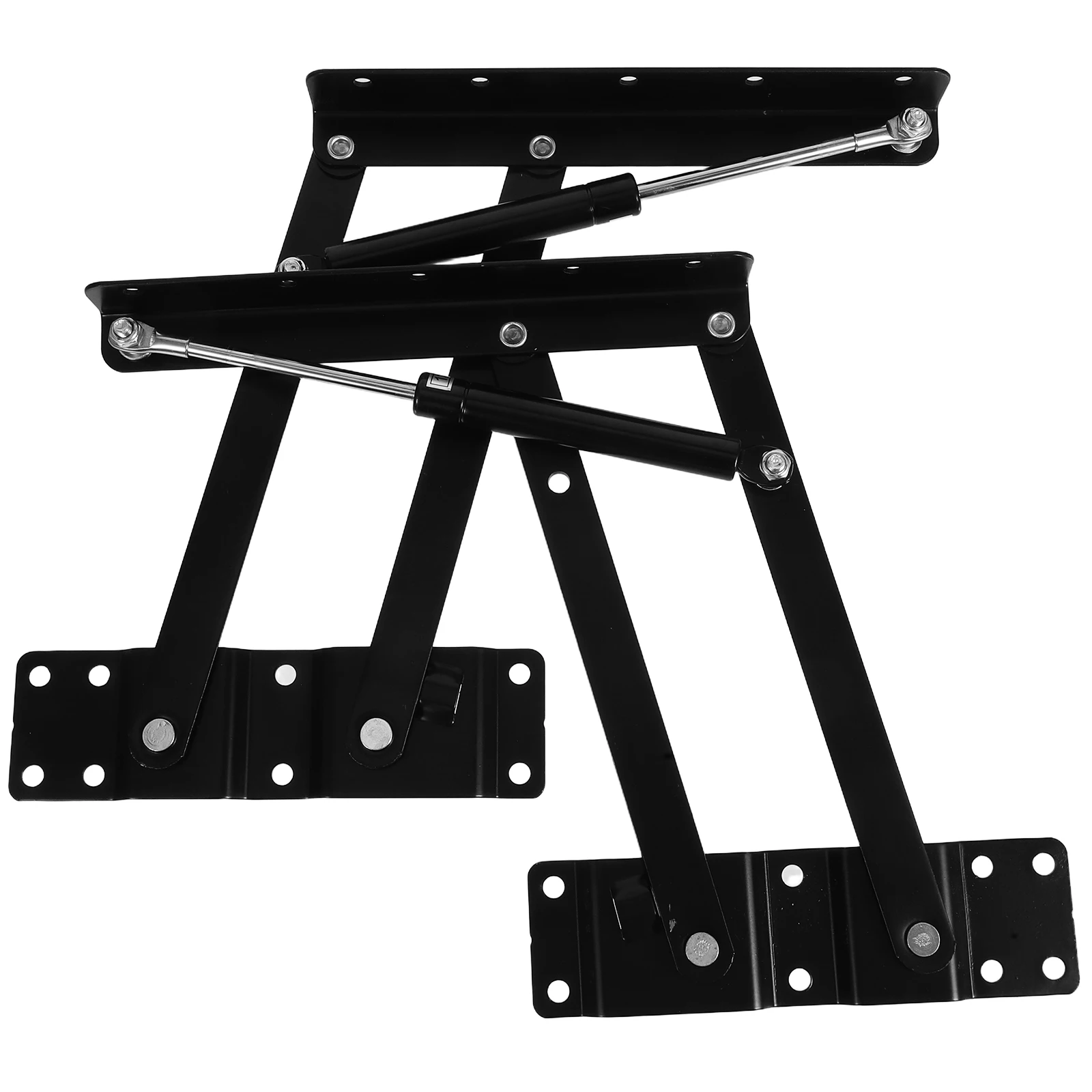 

2 pcs Folding Lifter Heavy Duty Hydraulic Flip Top Table Hinge Bed Lifting Furniture Black Hardware Foldable Bracket
