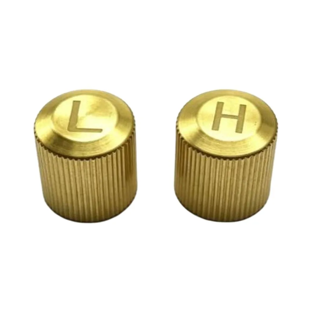 Brass Valve Cap AC Valve Cap High And Low Pressure Direct Replacement Part Gold Finish Design Easy Installation