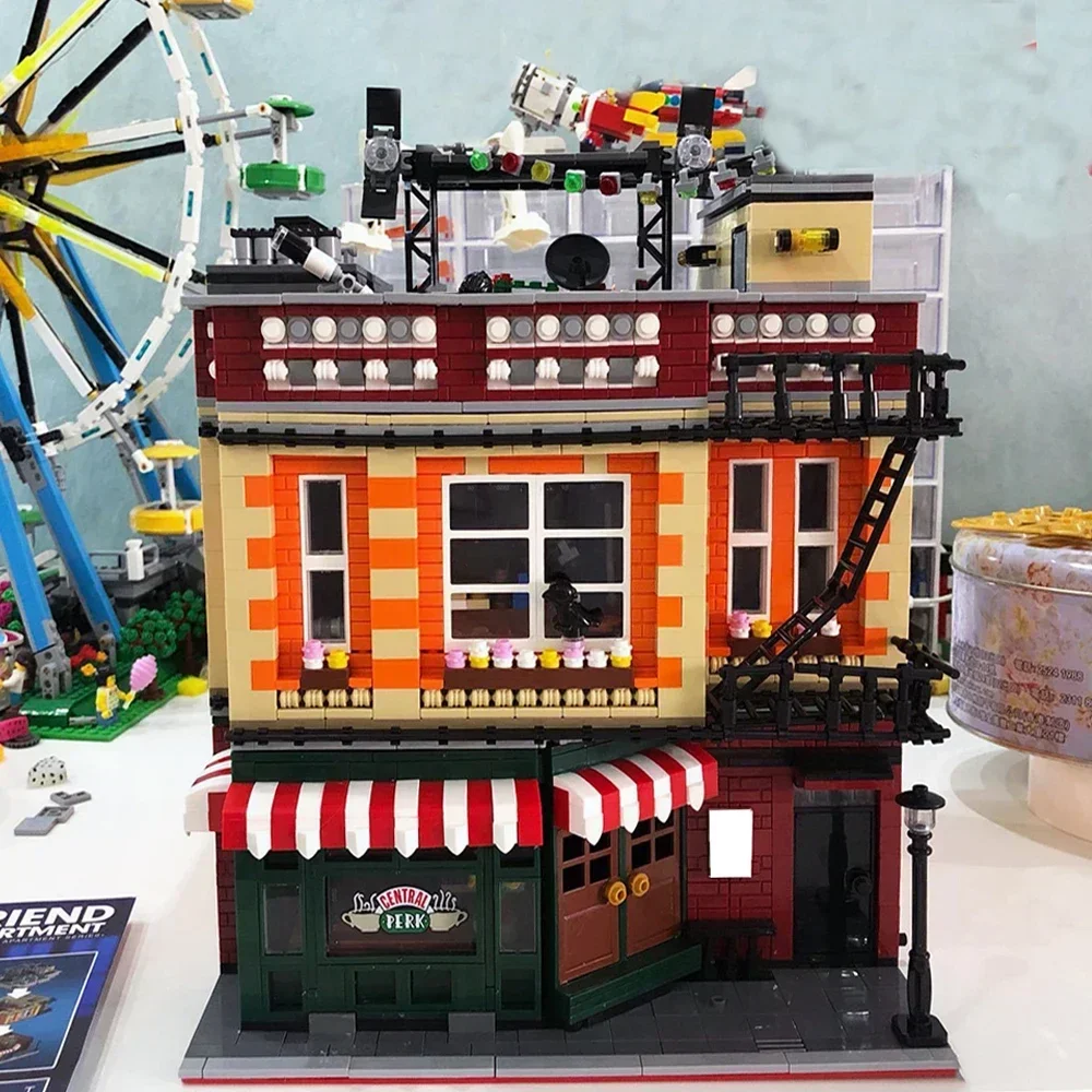 Big Bang Modulare Gebäude Block Stadt Modell Street View Montage Set Ziegel DIY Kaffee Shop 4335PCS Spielzeug Für Kinder Sammlung geschenk