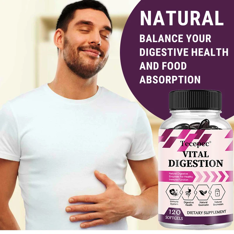 

Digestive Supplement with Bromelain and Quercetin - Antioxidant, Promotes Digestive and Cellular Health, Enhances Immunity