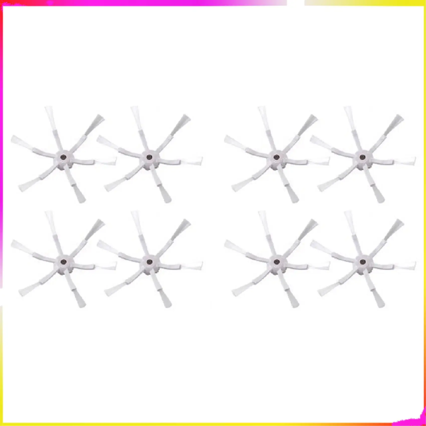 M04K 8X الأبيض 6 الأسلحة فرشاة جانبية ل Xiaomi 1S MI روبوت فراغ 2 Roborock S50 S51 S5 أجزاء المكنسة الكهربائية الملحقات