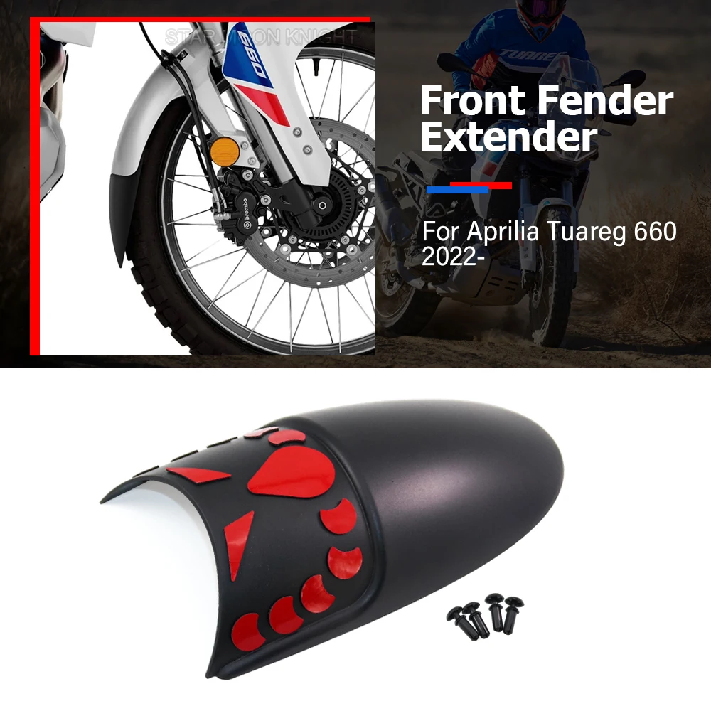 Motorcycle Accessories Front Fender Mudguard Extender For Aprilia Tuareg 660 Tuareg660 2022 2023 Hugger Extension