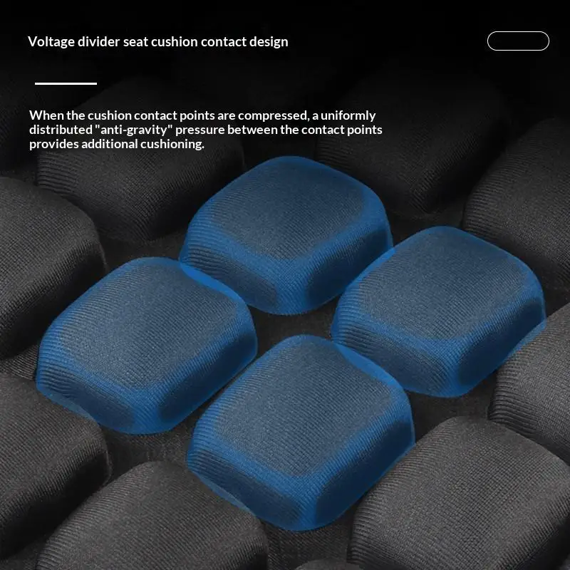 1/2Pcs Black Motorcycle 3D Seat Cushion Soft EVA Foam Breathable Shockproof Pad for Motocross Riding