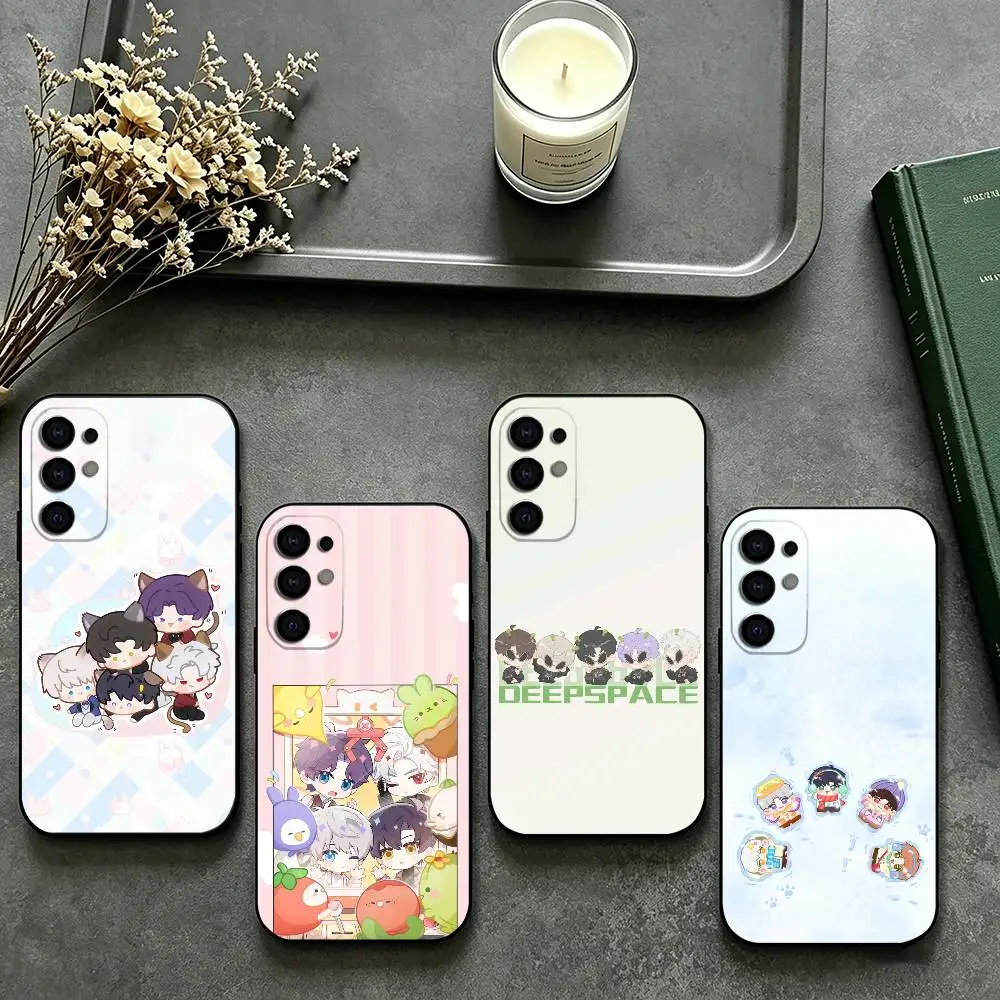 cute love and deepspace art  phone Case For Samsung S26,25,24,21,22,23,30,20,Ultra,Plus,Fe,Lite Black Soft Cover