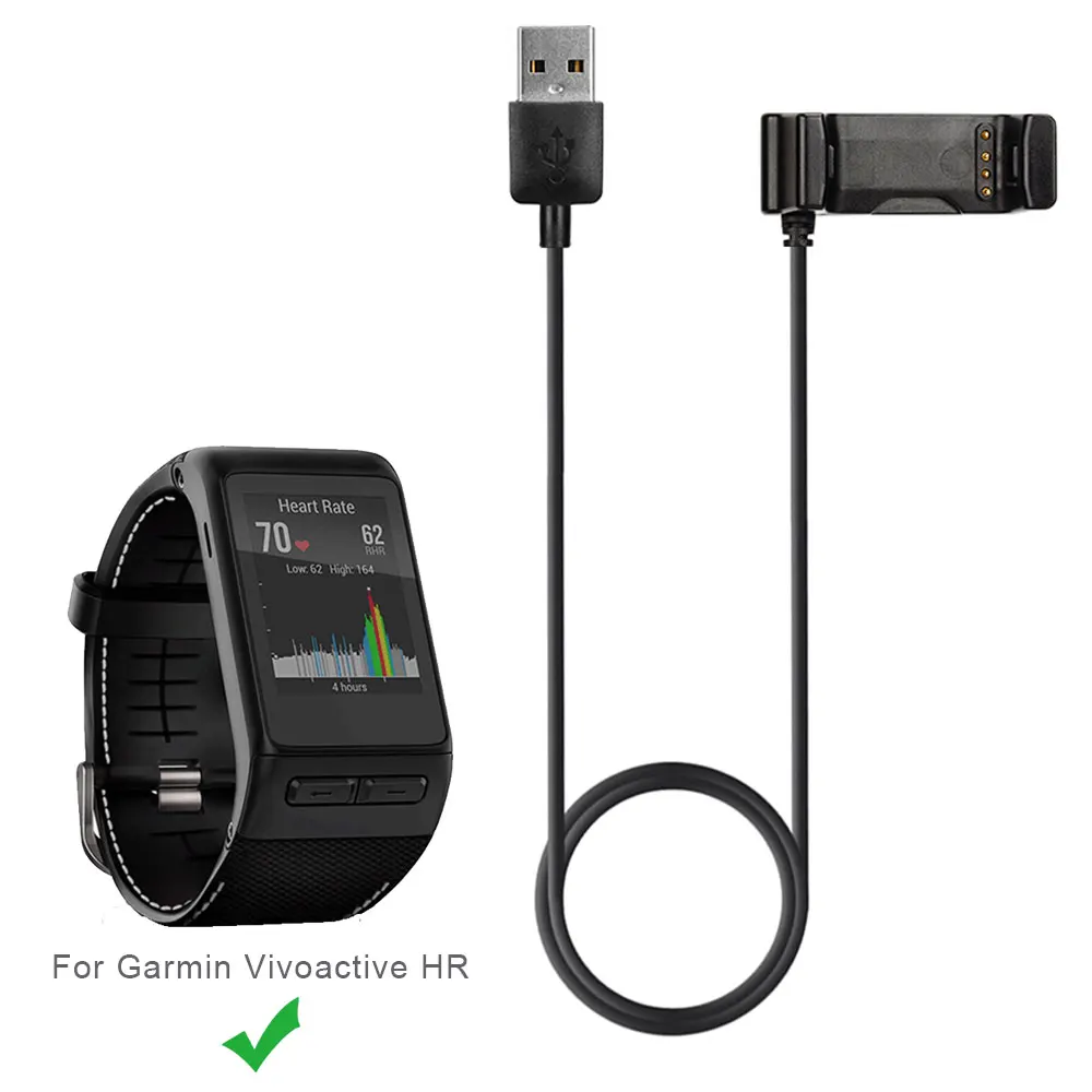 

USD Cable Charging for Garmin Vivoactive HR Cardle Replacement Charger Heart Rate Monitor GPS Smart Watch Replacement