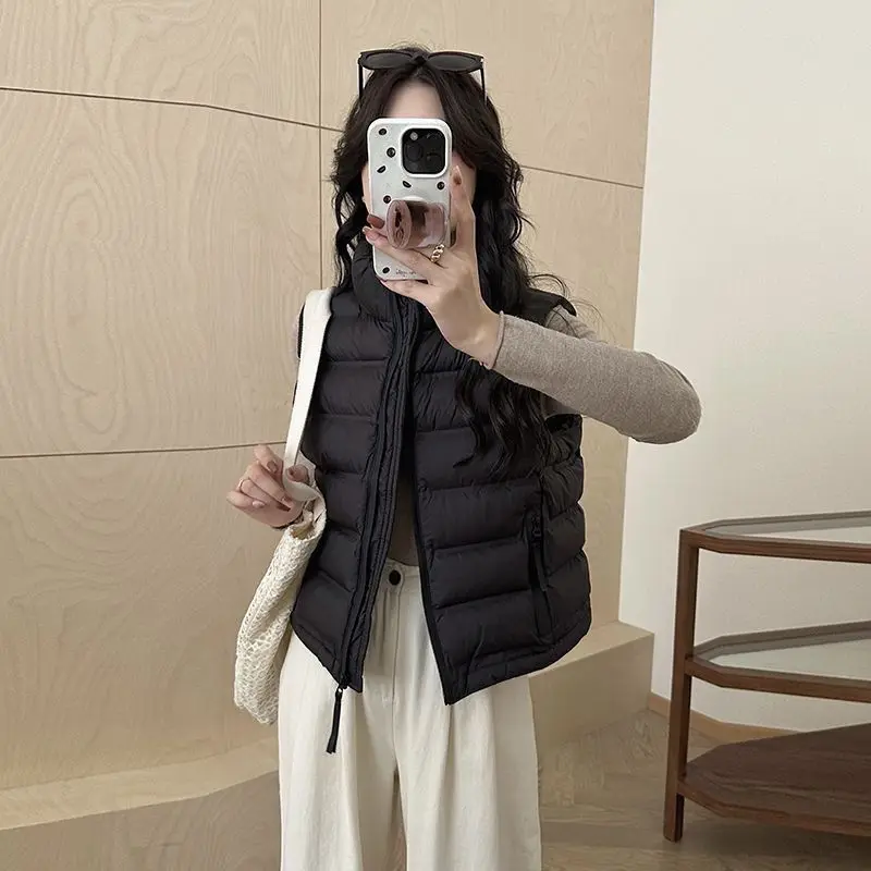 

Vests Waistcoats Thin Womens Vest Dames Autumn Woolen Houndstooth Single-Breasted Lapels French Style Elegant Workplace Company