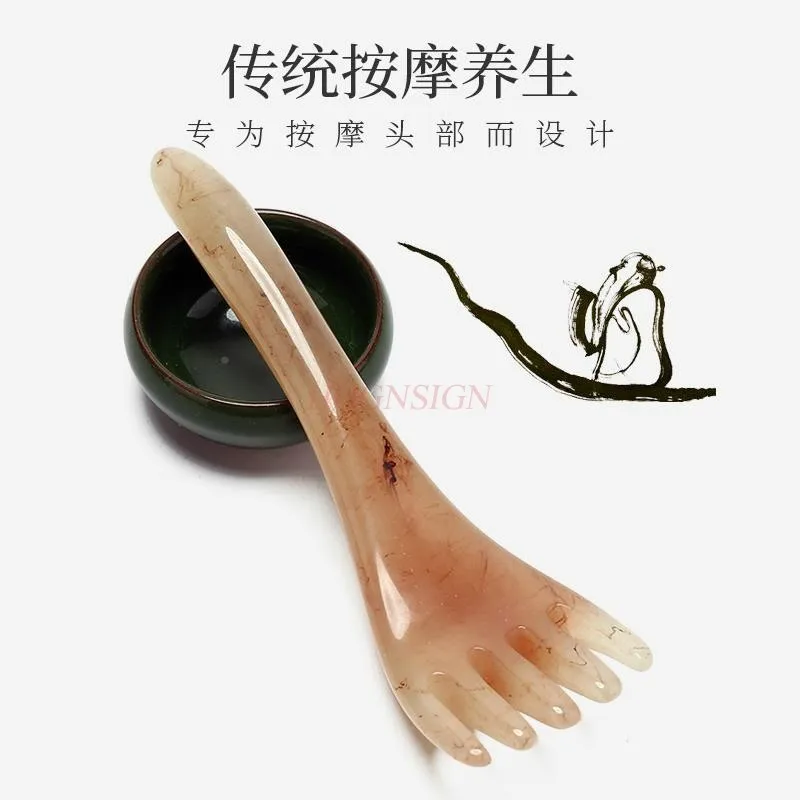 Head Massager Scalp Gua Sha for Body Neck Leg Massage Five-claw Head Scraping Stick Massage Scraping Claw massage visage