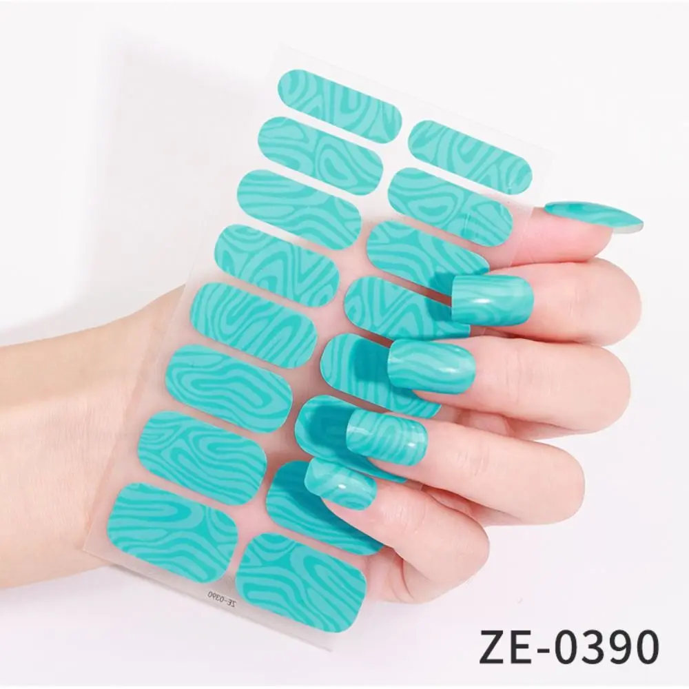

5Sheets Strips Gel Nail Stickers Gradient Colors Glittering Gel Full Nail Wraps Simple Nail Art Stickers DIY NAil Art Making
