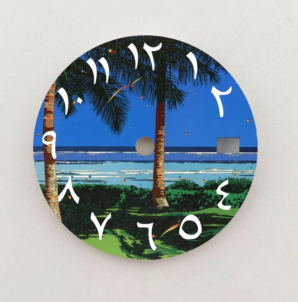 NH35 Dial Ocean Beach Dial 28.5mm Arabic Numerals Dial Fit NH35/NH36 Movement Watch Parts Replacement Accessories Custom Dial
