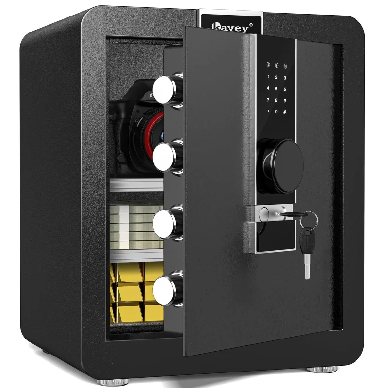 

Новый безопасный ЖК-экран с сенсорным экраном, двойной сигнал, бесшумный многофункциональный семейный сейф для монет