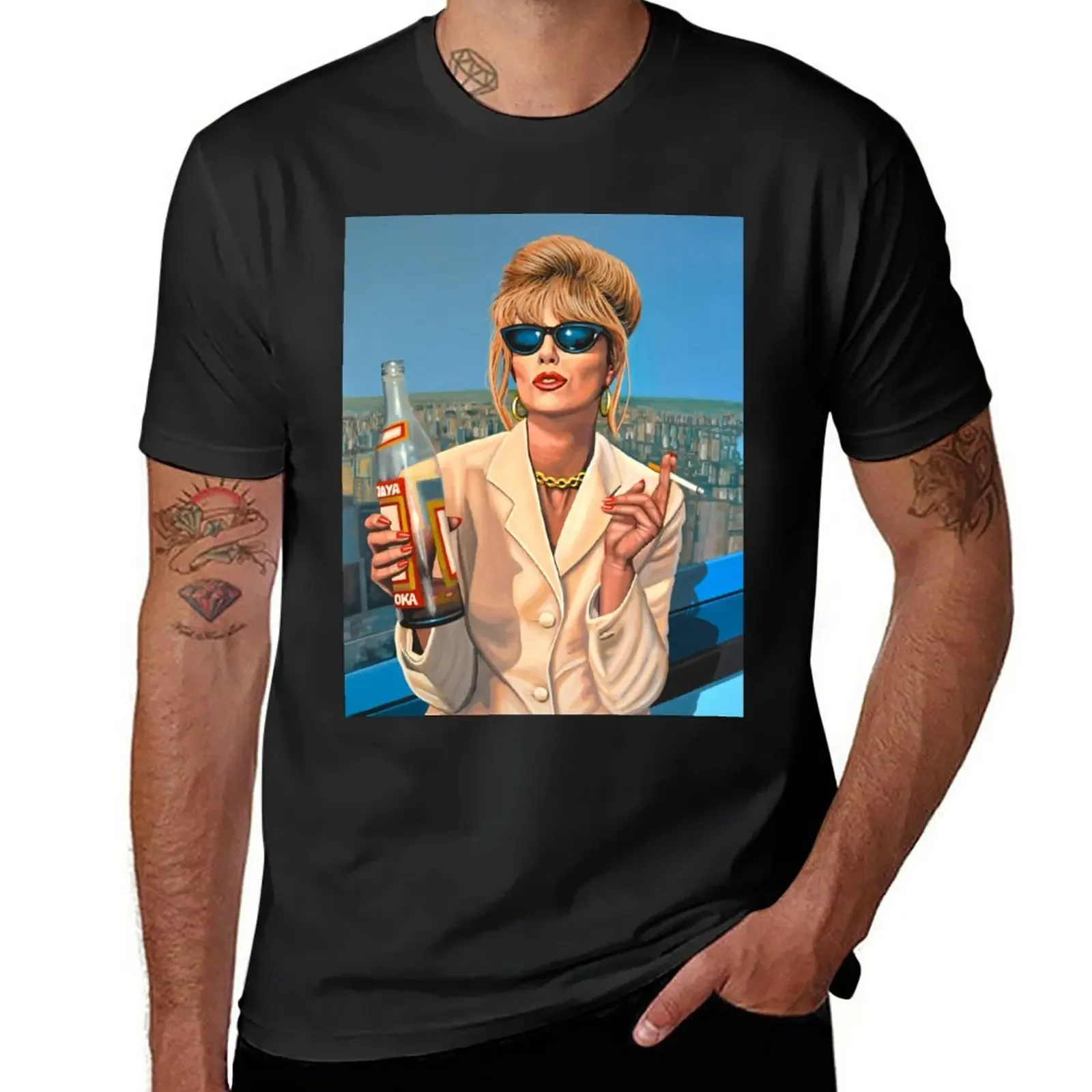 Joanna Lumley as Patsy Stone painting T-Shirt customizeds for a boy customs design your own mens funny t shirts