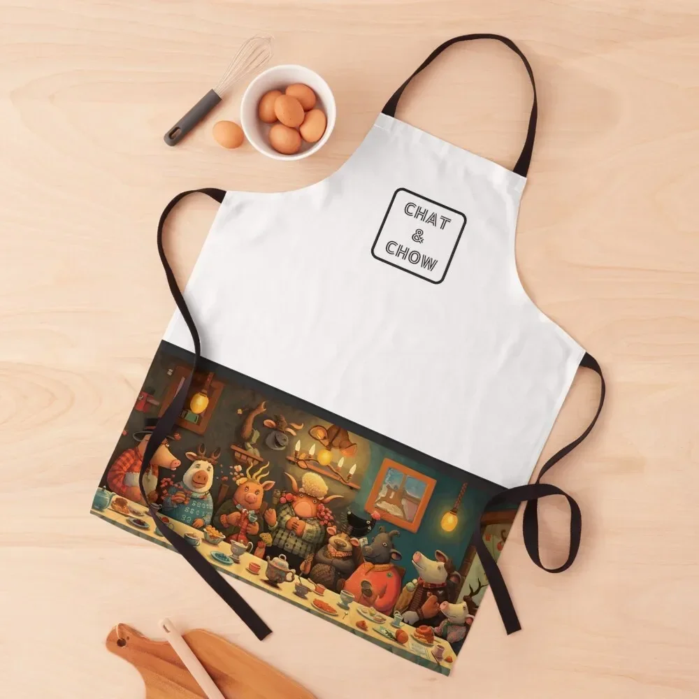 Folk Feast: The Whimsical Sauerbraten Dinner Apron Camping For Man For Hairdresser For Cooking Apron