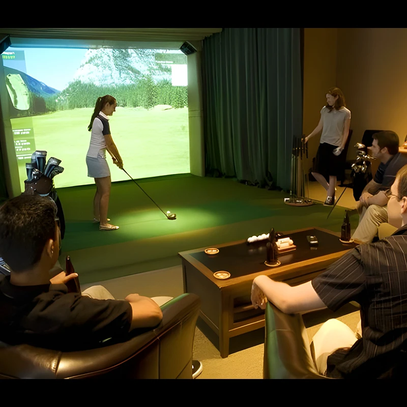 Projection Screen Virtual Home Indoor Golf Simulator System Complete Golf Simulator Set From Korea For Home Use