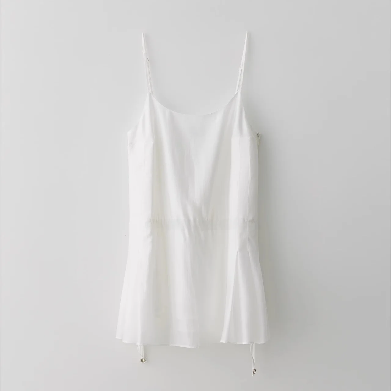 スイートウエストシンチドカジュアルタナット ドレ レディース オルトスカート ドストリングストラップガウン サマーシーズン Aラインシルエット