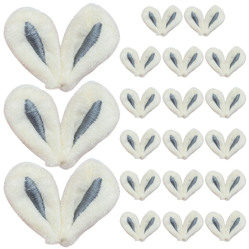 

30Pcs Fabric Rabbit Ear Charm Hairpin Making Kit for DIY Crafts Key Chain Photo Frame Sweater Pendant Decoration Supplies