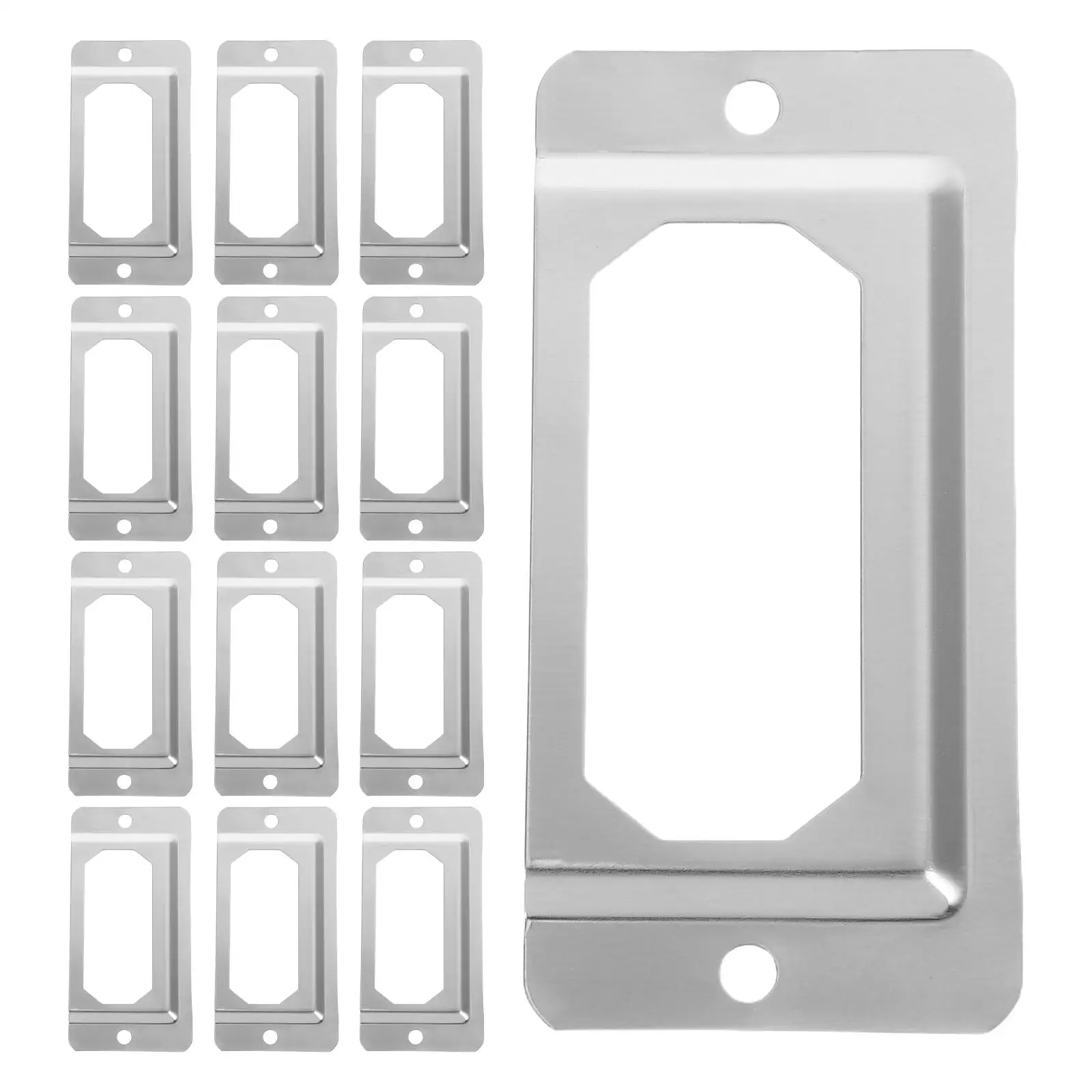 

50 Pcs Book Label Holder Handle Holders for Metal Shelving Stainless Steel Labels