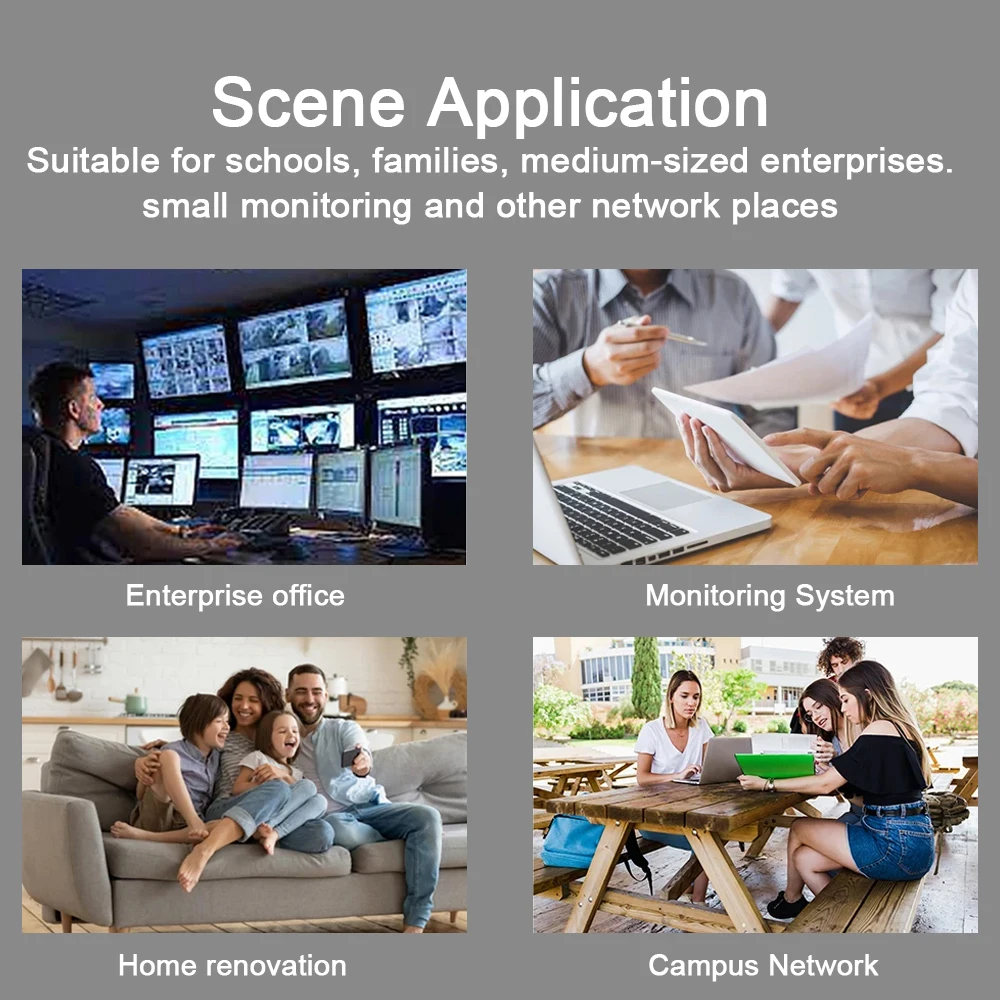 RJ45 Gigabit Ethernet switch 10/100/1000Mbps desktop interruptor de rede automático MDI/MDIX escritório universal