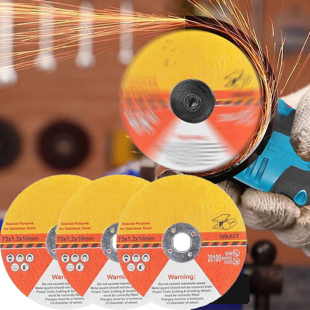 

3Pcs Set 75mm/3'' Circular Resin Saw Blade Grinding Wheel Cutting Disc Angle Grinder Industrial Ultra-Thin Cutting Piece