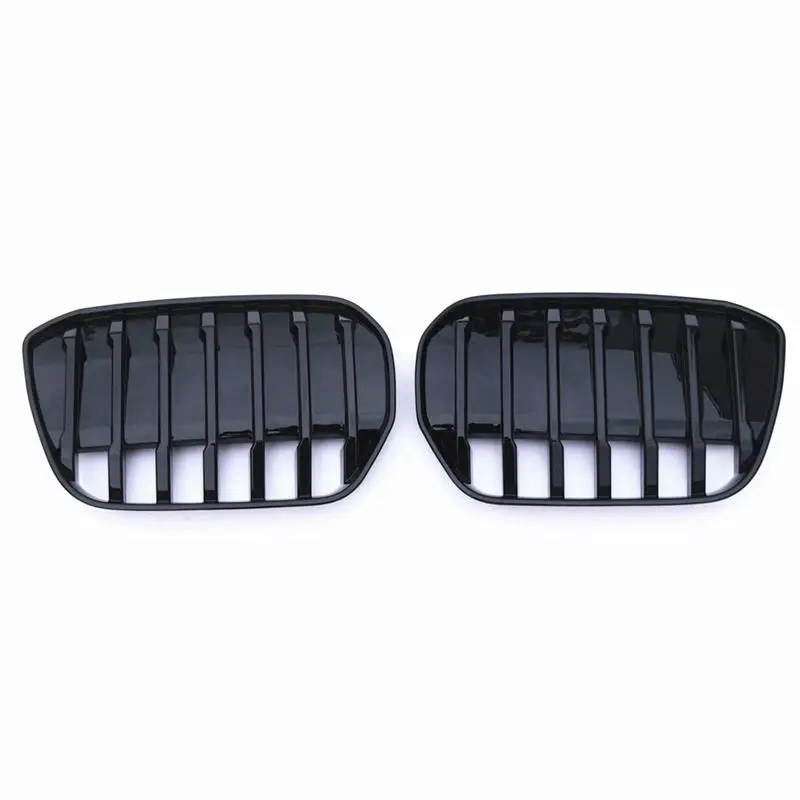 

A95E-2Pcs Car Racing Grilles Front Kidney Grille For BMW IX3 2020-2022 Car Bumper Hood Mesh