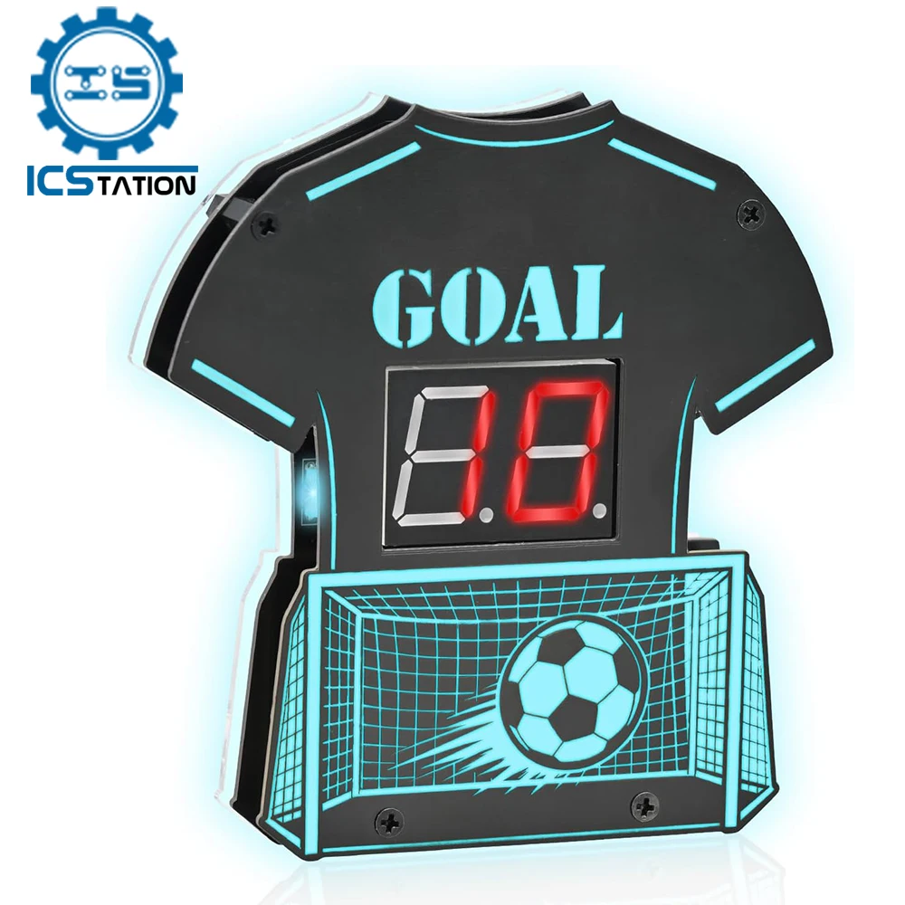 LED Soccer Jersey DIY Soldering Practice Kit RGB Electronic Football Lamp STEM Project for Students Teens Hobbiest Birthday Gift