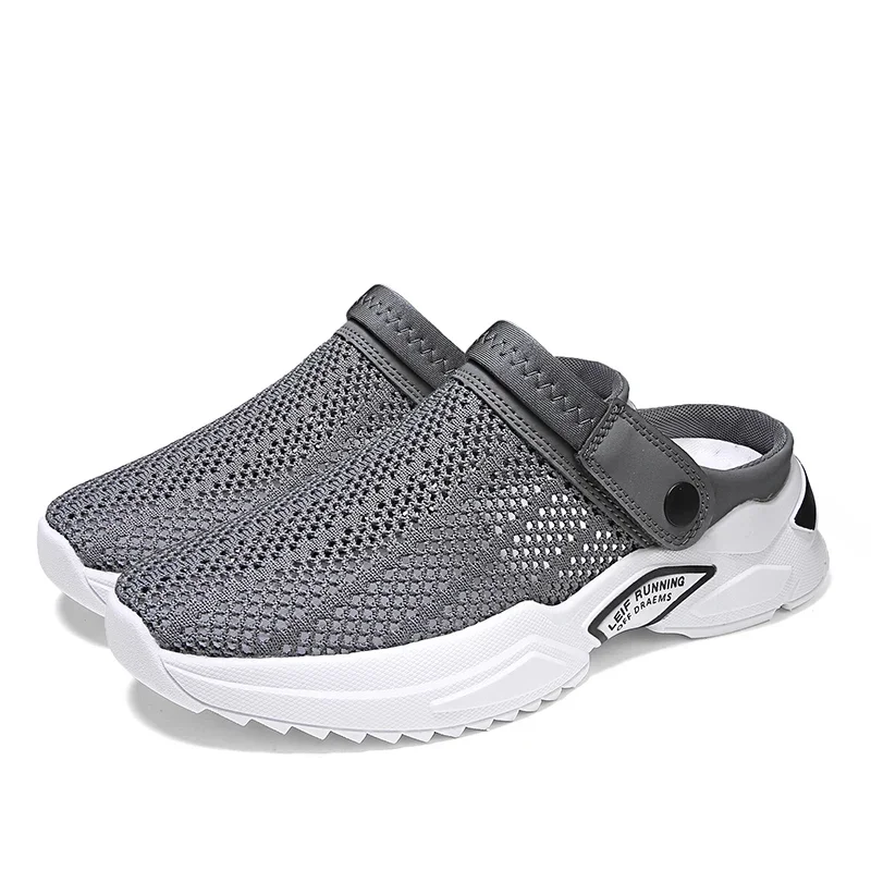 Men's Orthopedic Hollow Out Summer Slippers Sandal Mesh Shoes Sandals Diabetic Walking Boat Shoes Breathable with Arch Support