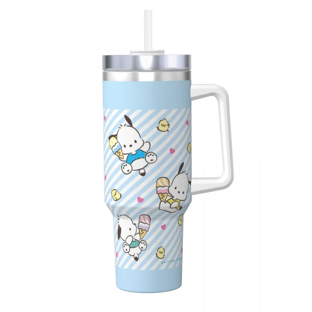 Pochacco Tumbler Sanrio Hot Drinks Water Bottle Portable Stainless Steel Coffee Mug Custom Driving Mugs Cup