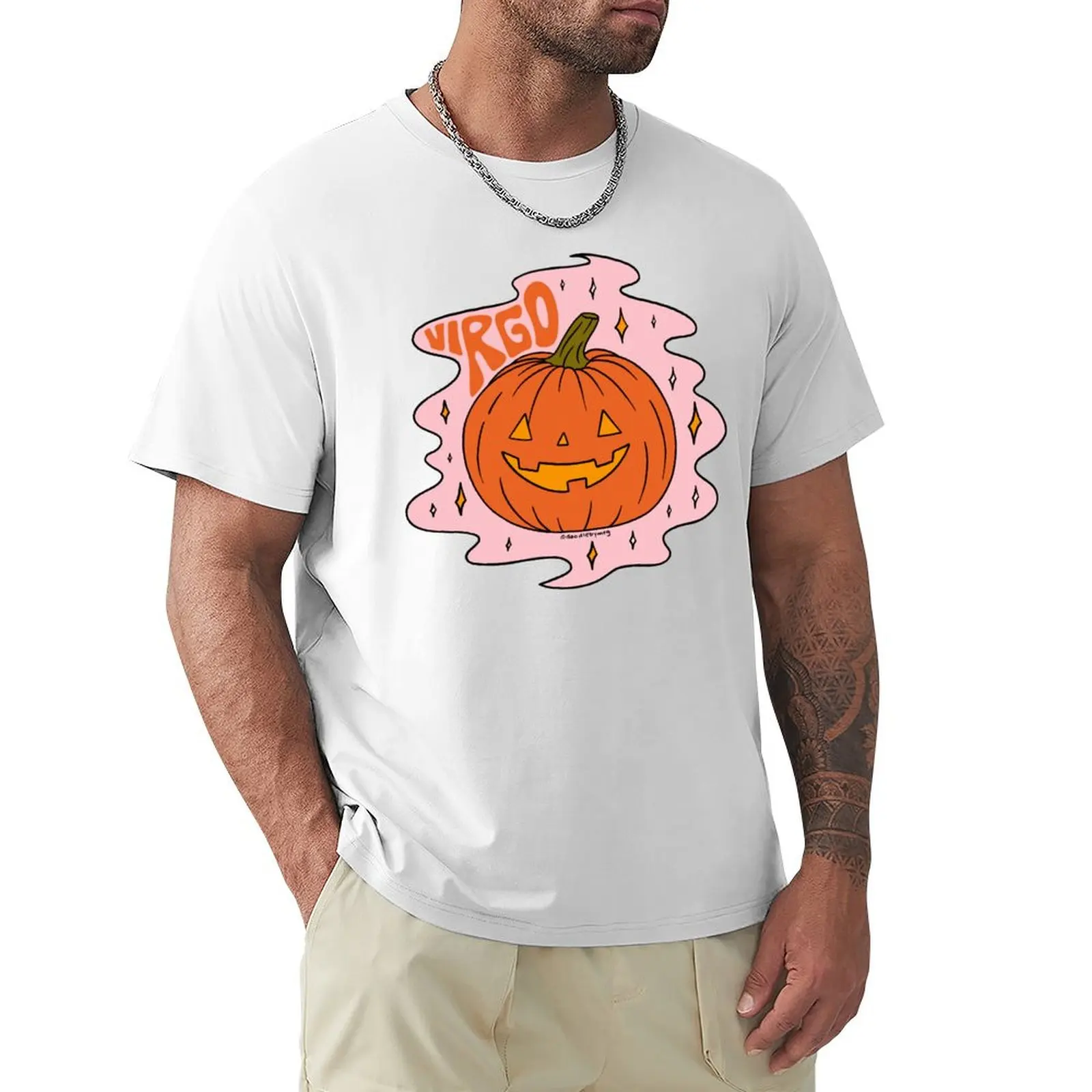 Virgo Jack O Lantern T-shirt Short sleeve tee customs design your own sweat animal prinfor boys men clothings