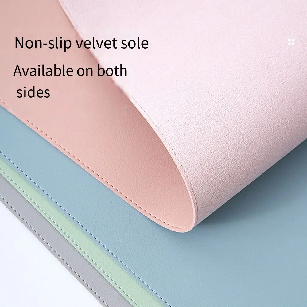 Multifunctional Dual Side PU Mouse Pad PU Leather Large Size Desk Protector Mat Dirt Resistant Non-Slip Desk Blotter Office