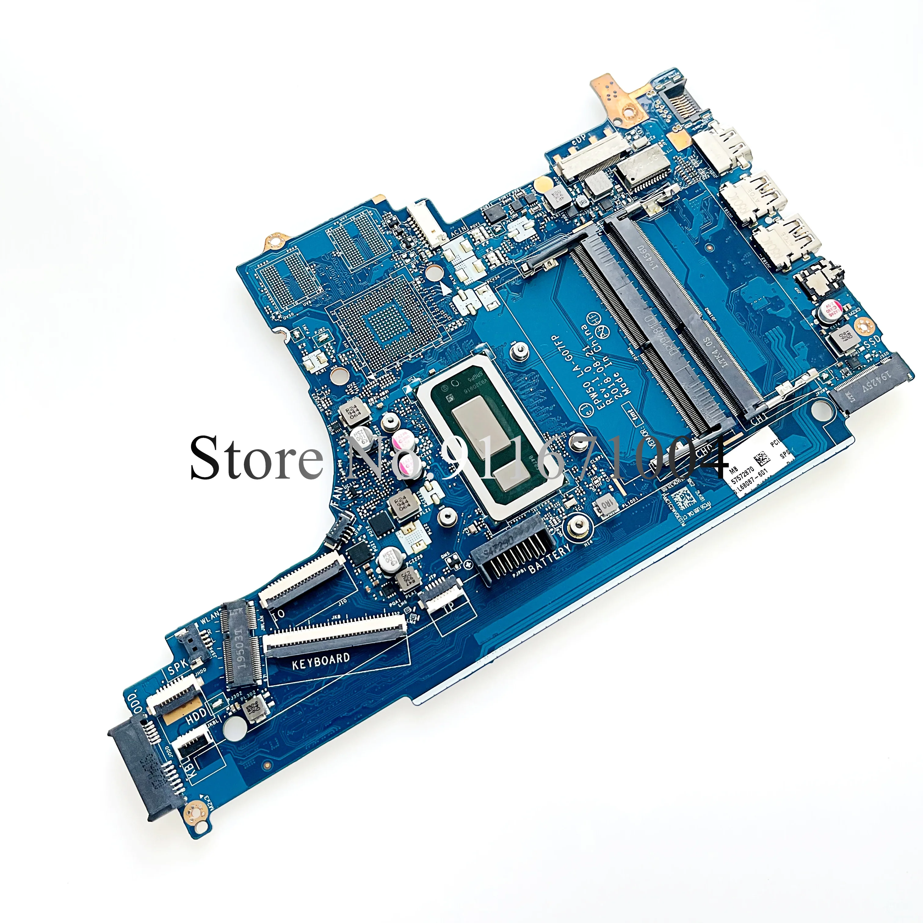 EPW50 LA-G07FP For Hp 15-DA 250 G7 Laptop Motherboard With I3-8145U I5-8265U I7-8565U CPU L66612-601 L52746-601 100% Tested ok