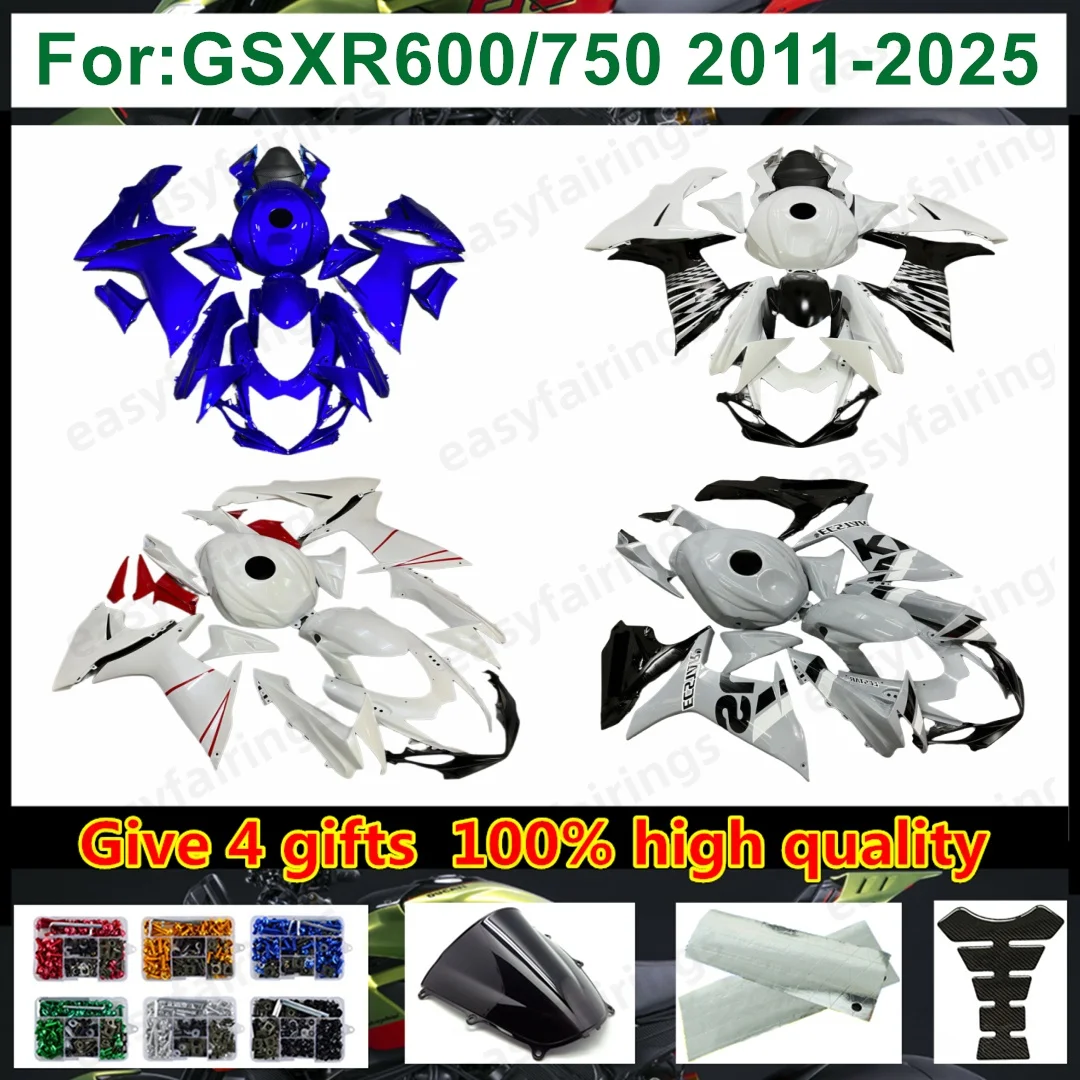 Aftermarket Motorcycle Full Fairing Kit Injection ABS Body Shell For GSXR600 GSXR750 L1‑L16 2011‑2026 Complete Bodywork Panel