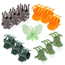 10-200PCS Plastic Plant Support Clips Orchid Stem Clip for Vine Support Vegetable Flower Tied Bundle Branch Clamping Garden Tool