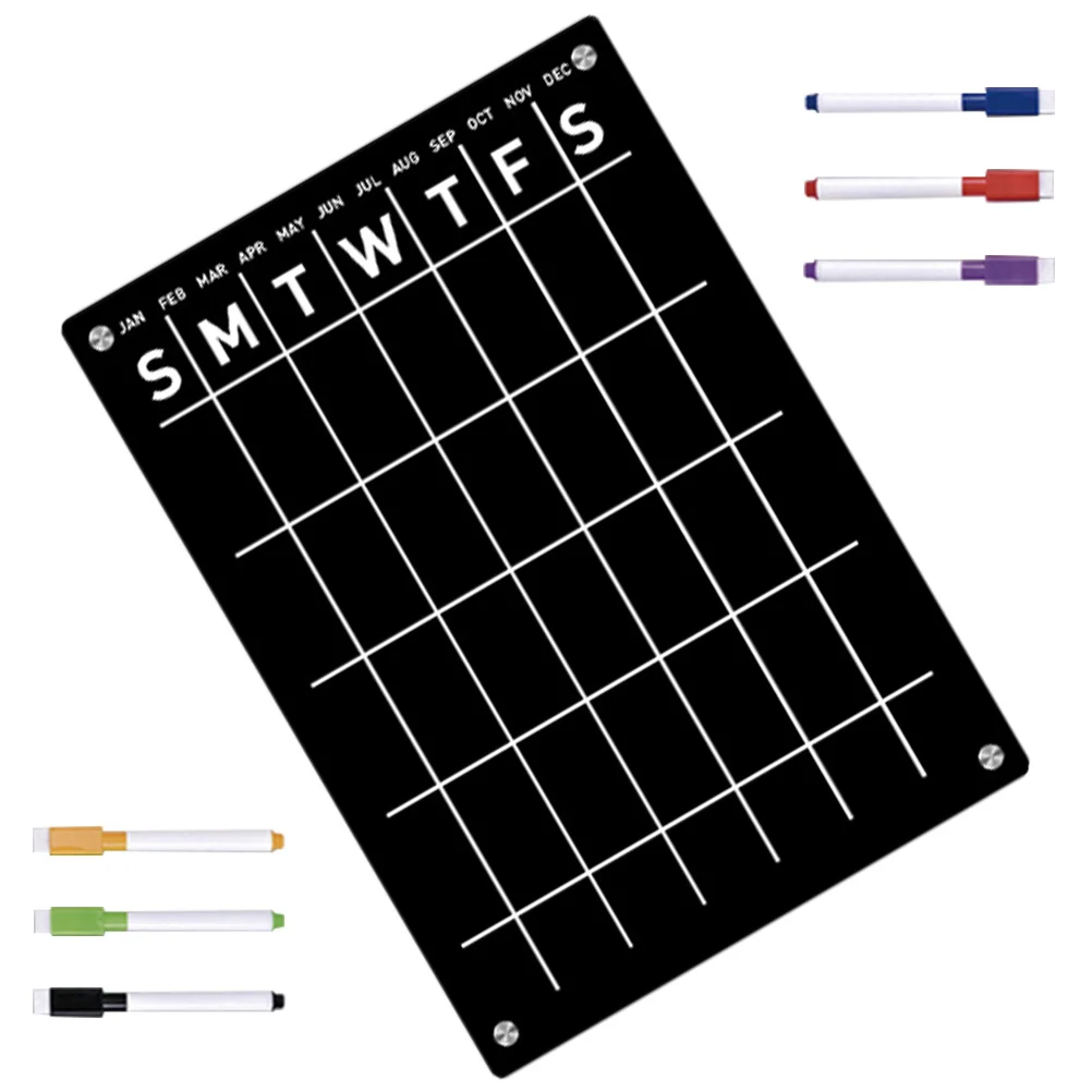 1Set Magnetic Planning Whiteboard Refrigerator Writing Board Sticker Message Board for Home Office School Calendar Dry Erase