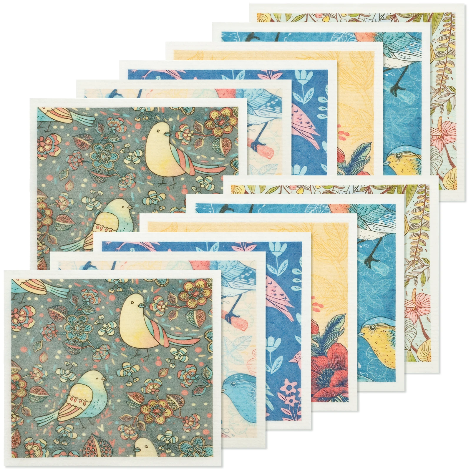 

Kitchen Cleaning Cloths Dish Towels Cellulose Cotton Cleaning Cloths Absorbent Swedish Rags Soft Reusable Wet Dry Dishcloths