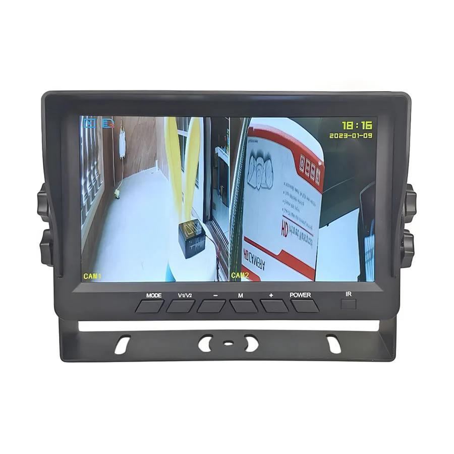 DIYSECUR 7inch AHD IPS 2CH Rear View Car Monitor Support 720P 1080P AHD CVBS Camera Video Recording Diaplay 2 Cameras Image