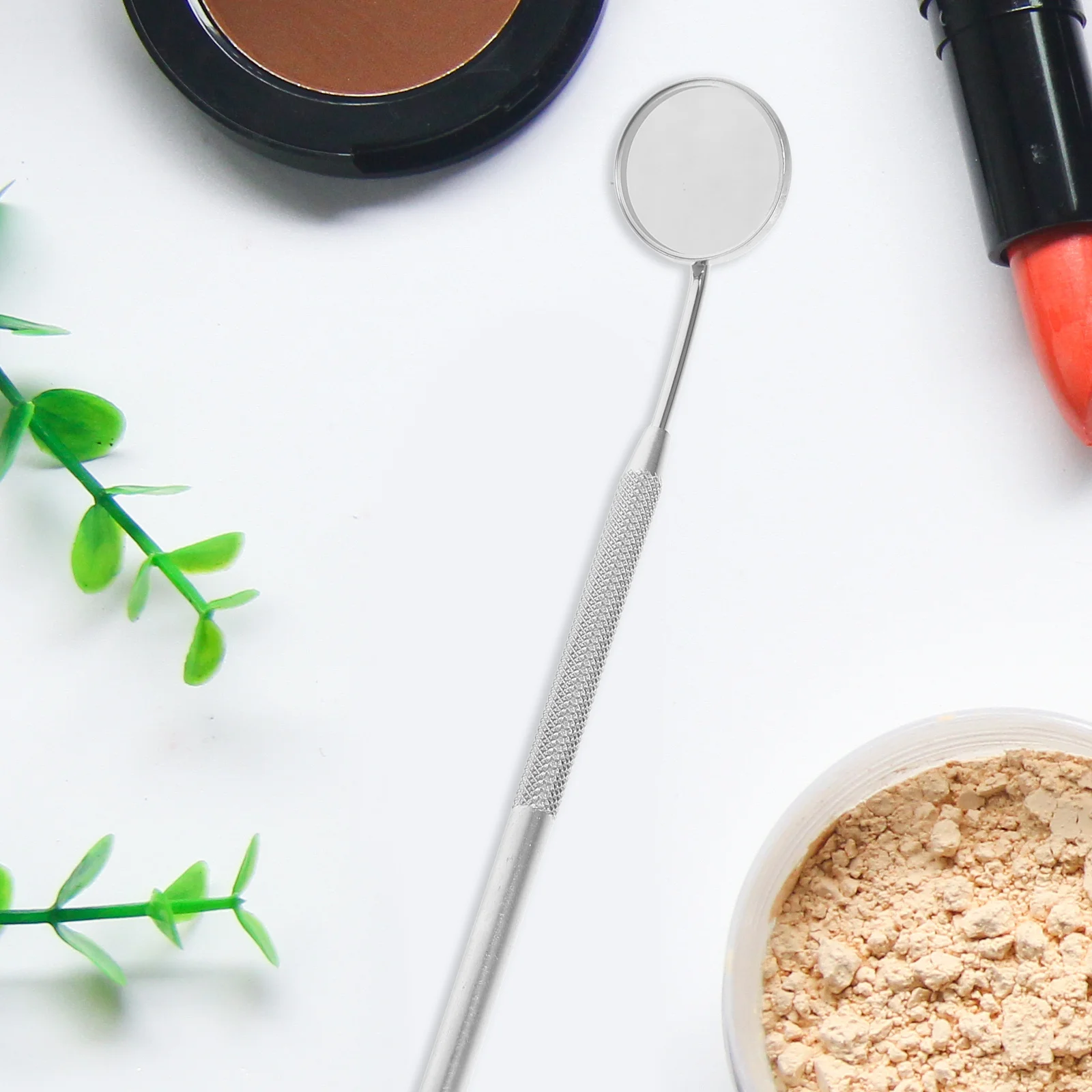 

1pc Stainless Steel Stainless Steel Tool Eye Face Inspection Extension Women Eyelash Mirror Women Eyelash Mirror