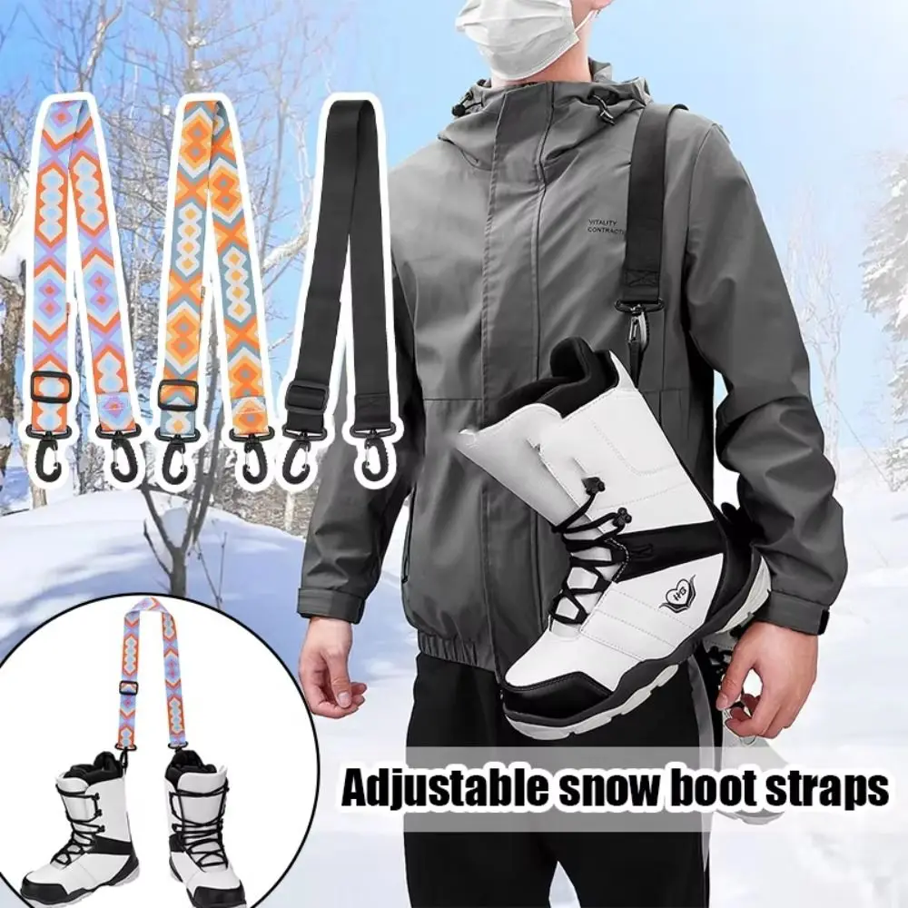 

Thickened Ski Boot Strap Shoulder Carrying Adjustable Lash Skiing Shoes Carrier Convenient Belt Buck Hook Snowboard Boot Strap