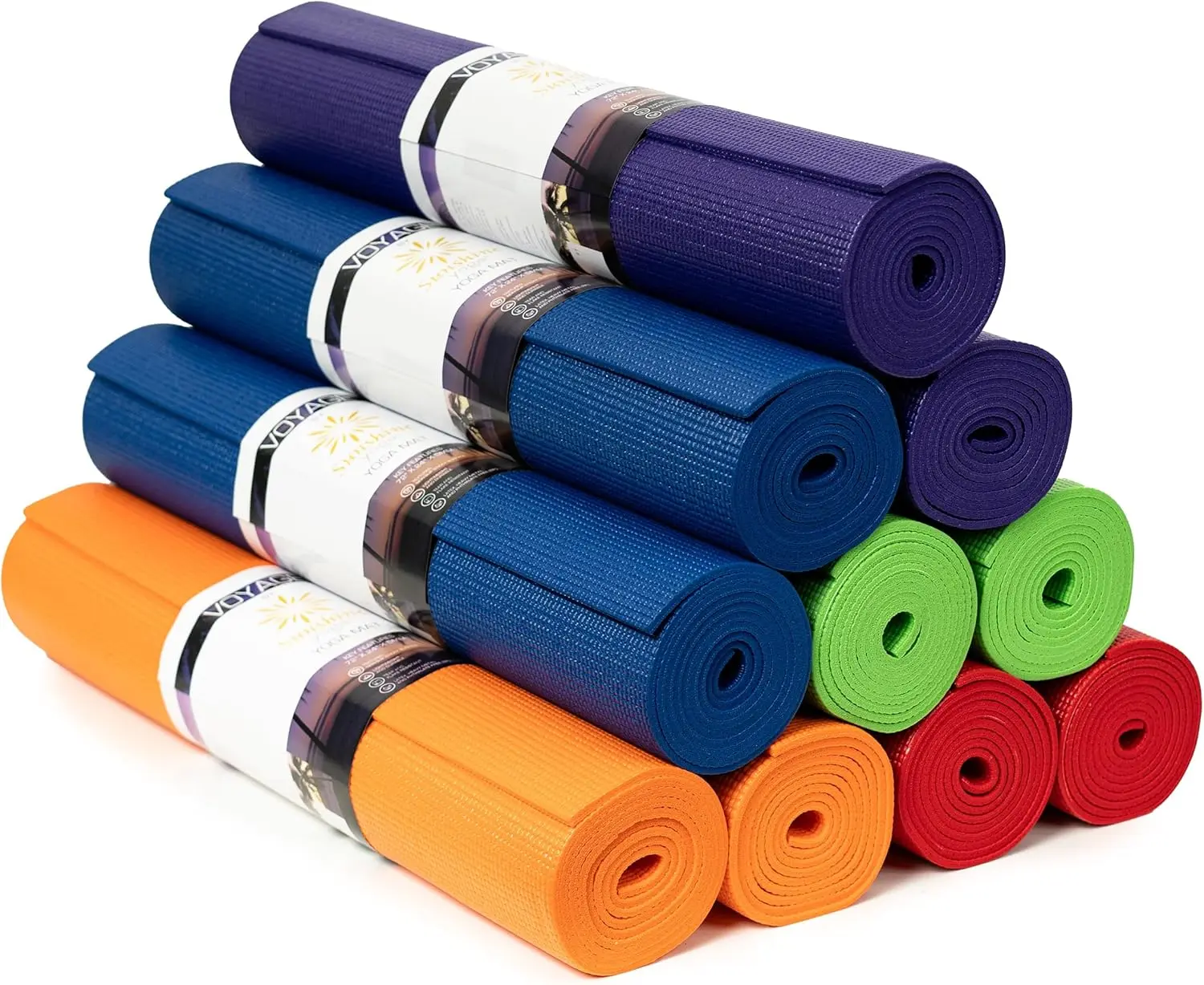 Yoga Voyage Yoga Mat, 10 Pack, 72