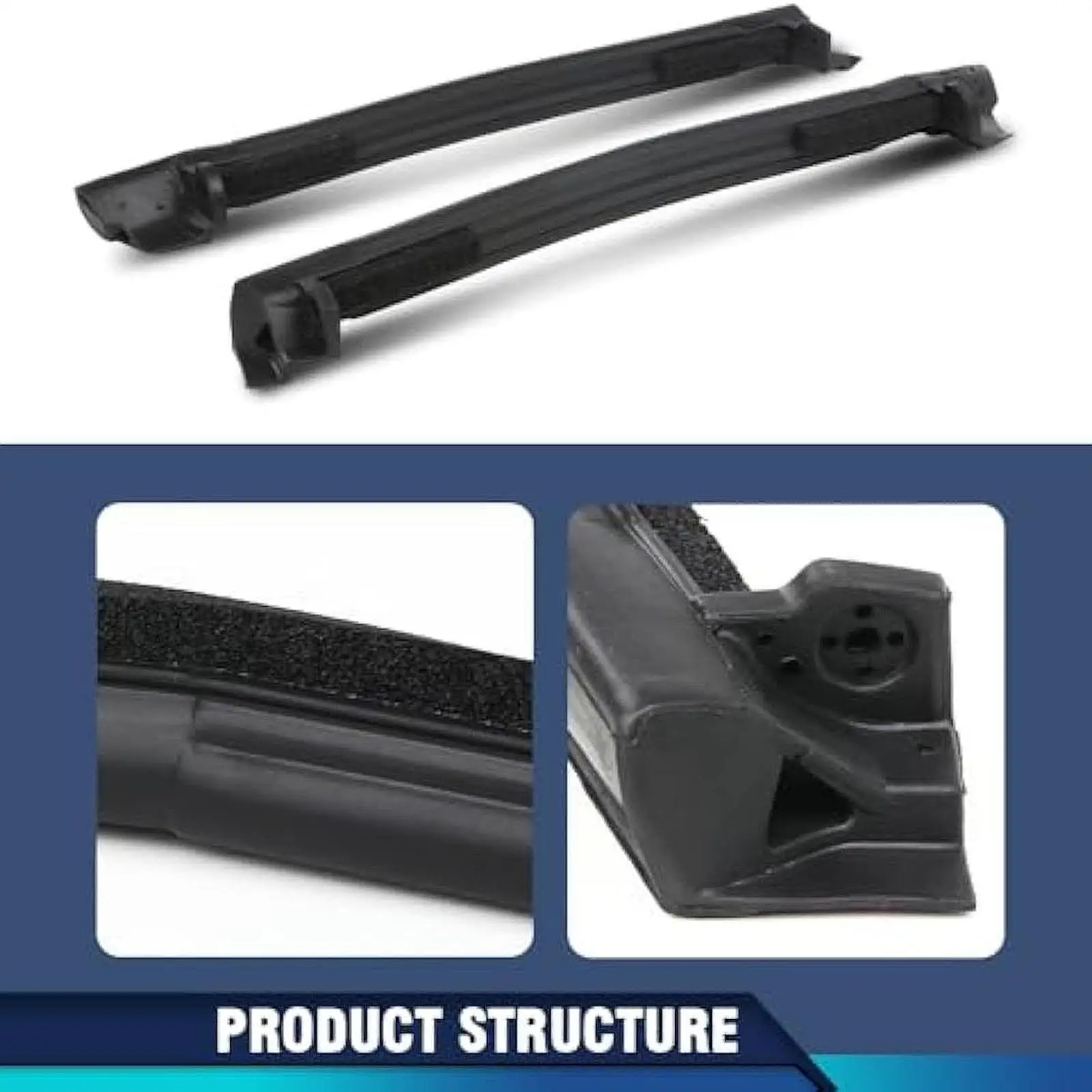 

Top Mounted Side Weatherstrip Seals Car Seal Strip Auto Parts Rubber for Chevrolet Corvette 1997-2004 Easy Installation