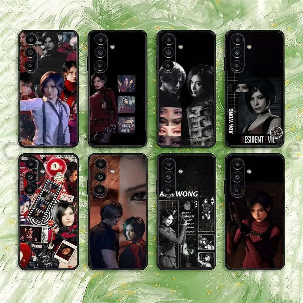 Ada Wong R-Resident E-Evil 4 Phone Case For Samsung S25,24,23,22,21,S20,Ultra,Plus,FE Black Soft Cover