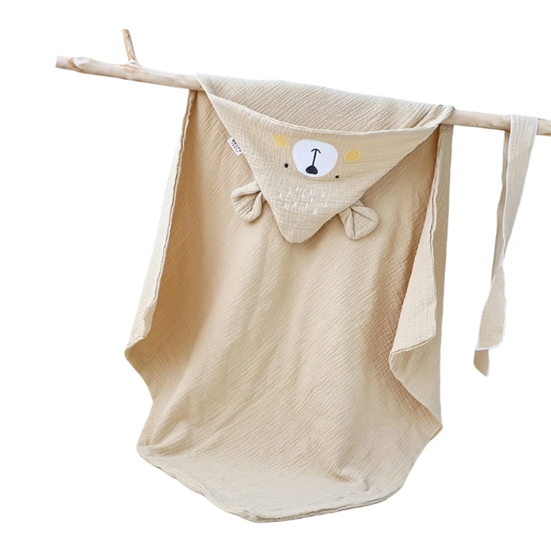 Cobertor infantil multiuso J15U, toalha banho algodão macio, embrulho seguro