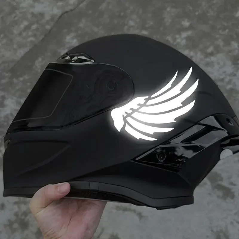 Wing Motorcycle Sticker 1Pair Reflective Vinyl Decal Waterproof Helmet Body Scratch Cover Custom DIY Decoration