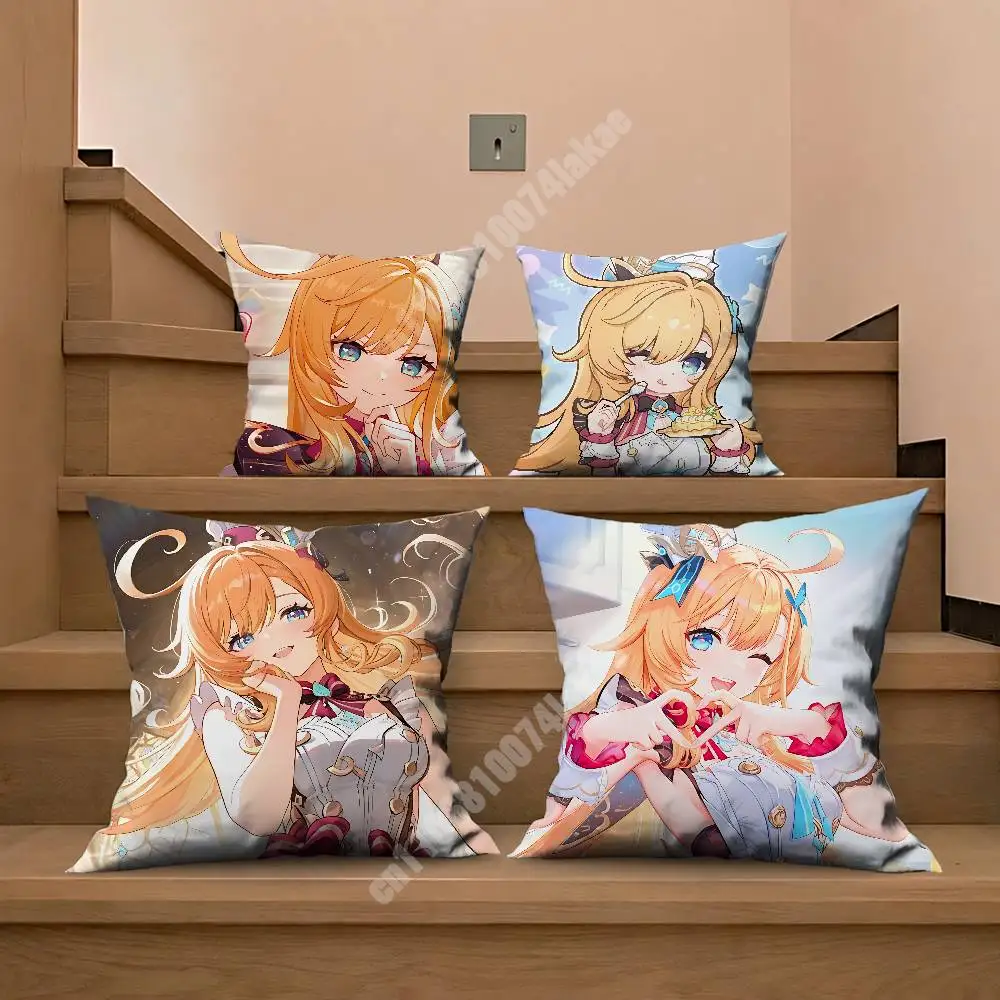 Genshin Impact Escoffier Sofa Couch Pillow Cover Cushion Case Cozy Bedroom Accent Studio Furnishing