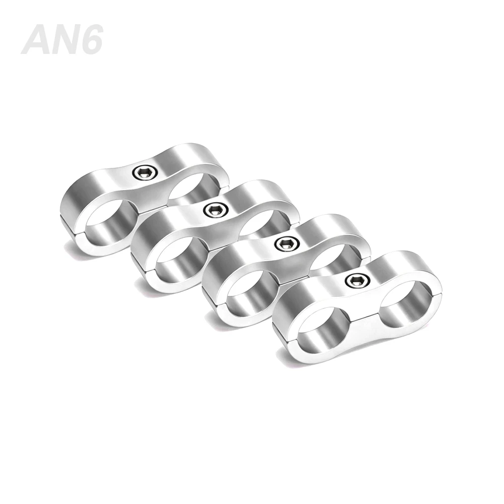 4-teiliges Aluminium-Leitungstrenner-Set Universeller Billet-Öl-, Kraftstoff- und Wasserschlauch-Trenner-Klemme Passend für AN4 AN6 AN8 AN10 – Detail 20