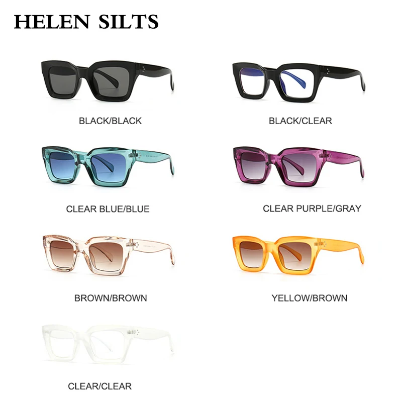 Fashion Cat Eye Sunglasses UV400 Retro Square Blue/Purple Brand Designer Eyewear for Women And Men