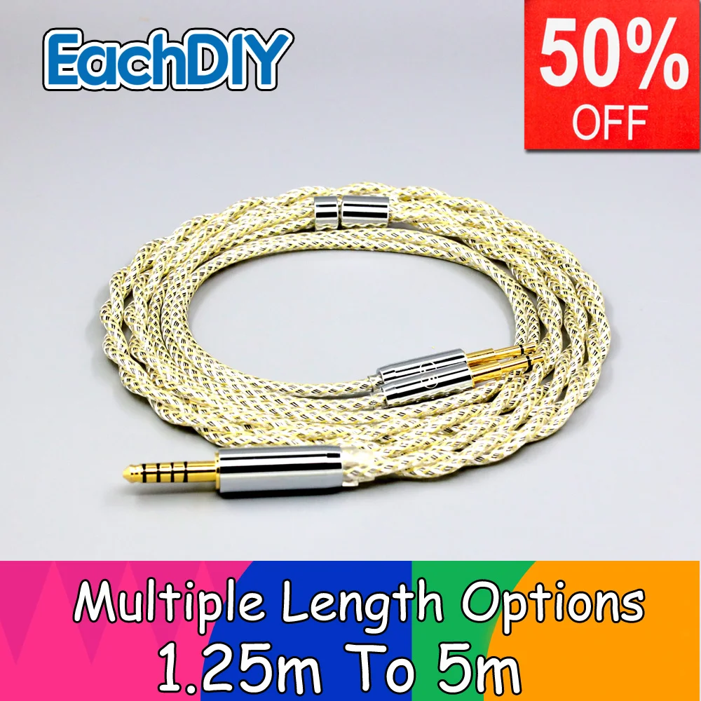 

TypeS 23AWG Litz Shield Silver OCC Earphone Cable For Dual 2.5mm Sivga Phoenix SV021 Oriole PII Apollo Aiva Headphone LN008916