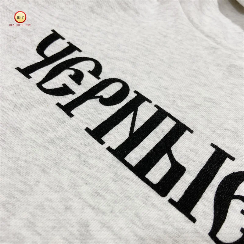 YZY 24SS New Kanye Letter Printed Hoodie Thickened Fleece Cotton Men's Women's High-quality Hoodies Pullovers