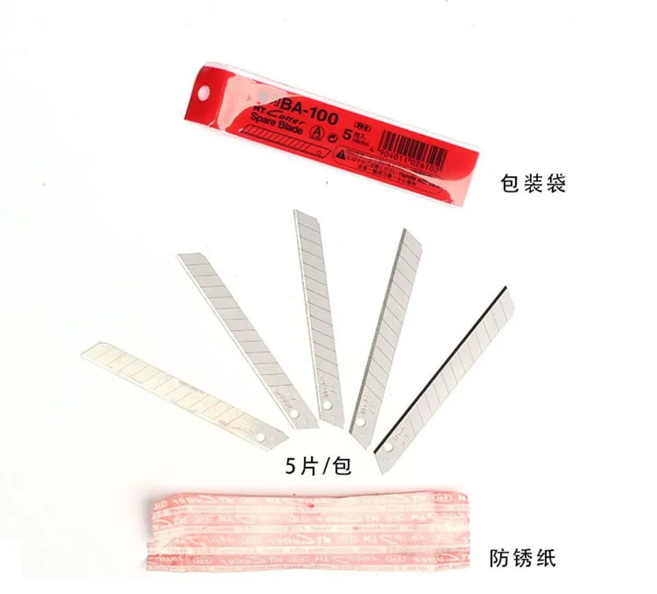 Japan NT Cutter Spare Replacement Blade BA-100 small art blade 9mm 58 degrees 50blade/Pack for D-400 D-1000 C-400 C-1500